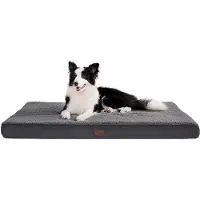 OEM Lit de repos pour chiens de taille moyenne - Laine - Gris foncé - 91 x 69 x 76 cm