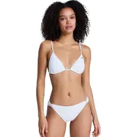Roxy Island Tiki Triangle Cheeky Bikini Blanc M Femme