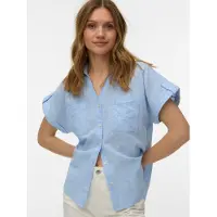 Vero Moda Thilde Short Sleeve Shirt Bleu S Femme