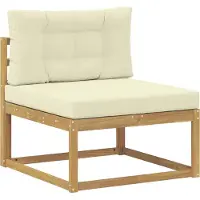 vidaXL Ensemble de salon de jardin 8 pièces, blanc et crème