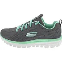 SKECHERS Baskets basses 'Graceful Get Connected' gris foncé / menthe / blanc