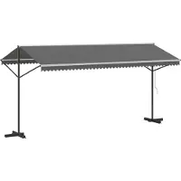 vidaXL , auvent autoportant, 5 x 3 mètres, polyester, gris