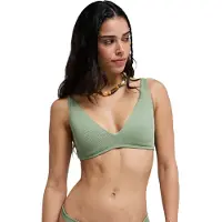 Roxy Love Elongated Triangle Bikini Top Vert L Femme
