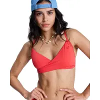 Roxy Essentials Sd Wrap Bralette Bikini Top Rouge,Rose XS Femme