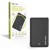 Mobile Origin PowerBank 10000mAh 3in1 Wireless Magnetic PowerBank PB8 (10000 mAh, 10 W), Chargeur de secours, Noir
