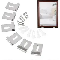 OEM Kit de fixation pour miroir en acier inoxydable (6 pièces) - Support pour miroirs lourds - Montage de miroirs de photo.