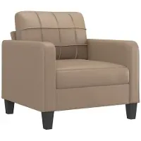 vidaXL Fauteuil Cappuccino-Brown 60 cm similicuir