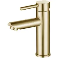 OEM Robinet de salle de bains en acier inoxydable - hauteur 8,5 cm - mitigeur à deux poignées - mitigeur pour eau chaude et froide