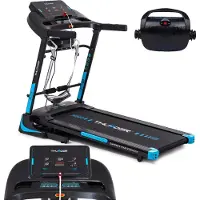 Thunder ELITE-DS-BLACK Tapis de Course 18 km/h jusqu'à 160 kg 18 Niveaux d'Inclinaison Bluetooth LED