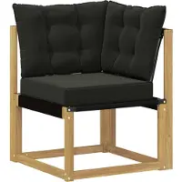 vidaXL Ensemble de canapés d'extérieur avec coussins, 9 pièces, blanc et noir