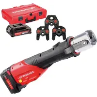 Rothenberger Romax 4000 - Set Sertisseuse Li-Ion 18V (1x Batterie 4.0Ah) Incl. Mâchoires U16-20-25 Dans Mallette
