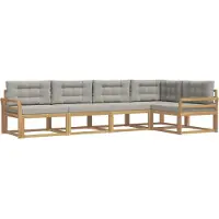 vidaXL Ensemble de salon de jardin, 4 pièces, blanc et gris clair, en polyester