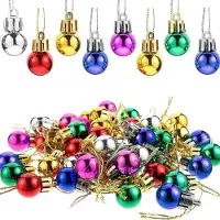 Unyqoos Ensemble de 48 boules de Noël : des boules en plastique colorées et brillantes, incassables, avec des boucles de suspension pour le sapin de Noël et la décoration