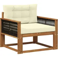 vidaXL Sofa de milieu extérieur Bois d'Acacia Massif Naturel