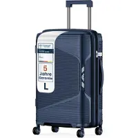 4FLY Valise rigide , 65 cm de long (61 L) - avec serrure TSA, roulettes doubles, poignée télescopique en aluminium et double fermeture à glissière