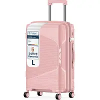 4FLY Valise rigide , 65 cm de long (61 L) - avec serrure TSA, roulettes doubles, poignée télescopique en aluminium et double fermeture à glissière