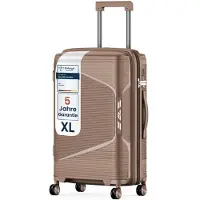 4FLY Valise rigide XL 75 cm (96 L) - avec serrure TSA, roulettes doubles, poignée télescopique en aluminium et double fermeture à glissière