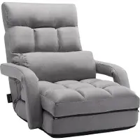 Sweiko Chaise de sol avec 5 positions réglables et accoudoirs Chaise de sol gaming