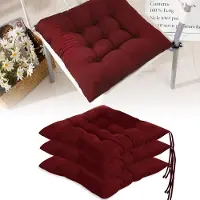 Unyqoos Coussin de siège – Lot de 4 coussins de siège en polyester respirant, avec bandes antidérapantes, pour une utilisation intérieure et extérieure, confortables et faciles d'entretien