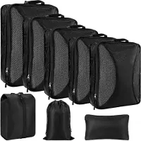 Unyqoos Ensemble de 8 cubes de compression – organisateurs de valise gain de place, résistants à l'eau, en mesh respirant, en polyester résistant aux déchirures