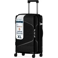 4FLY Valise rigide XL 75 cm (96 L) - avec serrure TSA, roulettes doubles, poignée télescopique en aluminium et double fermeture à glissière