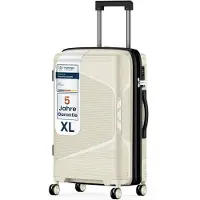 4FLY Valise rigide XL 75 cm (96 L) - avec serrure TSA, roulettes doubles, poignée télescopique en aluminium et double fermeture à glissière
