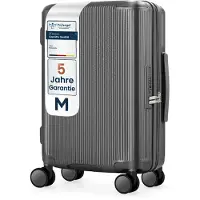 4FLY Valise cabine rigide M 57 × 36 × 22 cm (36 L) en polycarbonate – avec serrure TSA, 4 roulettes doubles pivotantes et poignée télescopique en aluminium