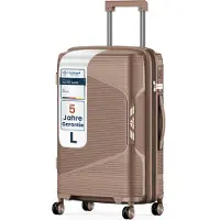 4FLY Valise rigide , 65 cm de long (61 L) - avec serrure TSA, roulettes doubles, poignée télescopique en aluminium et double fermeture à glissière