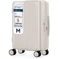 4FLY Valise cabine rigide M 57 × 36 × 22 cm (36 L) en polycarbonate – avec serrure TSA, 4 roulettes doubles pivotantes et poignée télescopique en aluminium