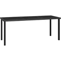 Prolenta Maison Exclusive - Table de jardin noire 180 x 70 x 73 cm en polyrotin