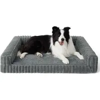 OEM Lit orthopédique pour grands chiens, 89 x 64 x 18 cm, imperméable, gris