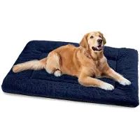 OEM Lit pour chien XXL Wasbaar 122 x 75 cm, coussin moelleux, fond antidérapant, bleu marine