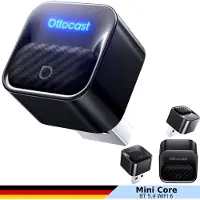 Ottocast Adaptateur sans fil Mini Core / Pico 2-en-1 pour CarPlay et Android Auto, Bluetooth 5.4 et Wi-Fi 6