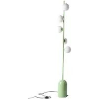 Alpinaluz Lampadaire métallique vert de style nordique avec 5 boules en 3D, douille G9, LED max. 9 W, design moderne