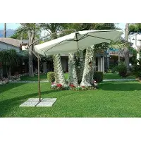 OEM Parasol de jardin de 3 mètres de diamètre, couleur écru - Parasol de jardin avec protection UV M0432-21