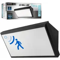 MasterLed Applique murale d'extérieur LED 12 W, blanc neutre, avec capteur de mouvement, noir, pour façade