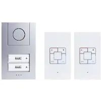 M-E Modern-Electronics modern-electronics 41186 Interphone-portier filaire Kit complet 2 - Argent (41186)