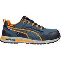 Puma Chaussure de sécurité Crosstwist LOW Taille 45 Largeur 11 bleu/orange S3S ESD HRO SR EN ISO 20345:2022