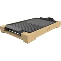 Cecotec Plaque de cuisson Tasty&Grill 2000, couleur noire, avec surface en bambou