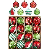 Unyqoos Ensemble de boules de Noël – boules en plastique incassables, rouges et blanches, décorations de Noël sûres pour le sapin, la table et l'extérieur, offrant brillance et texture