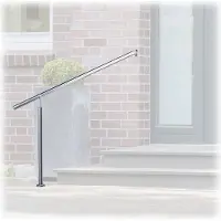 Relaxdays Rampe d?escalier main courante (Acier inoxydable)