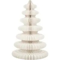 House of Seasons Maison des Saisons Décoration sapin de Noël - H152 x Ø104 cm - Papier - FSC Mix - Blanc