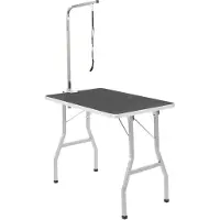 Syfax Table de Toilettage Ajustable pour Chiens Chats 1 Potence