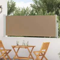 Syfax Store latéral rétractable Taupe 300 x 100 cm Polyester