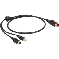DeLOCK Câble d'imprimante Powered USB 24 V – USB-B + Hosiden Mini-DIN