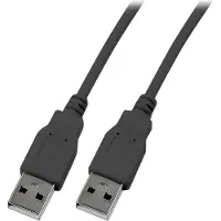 EFB Elektronik K5253SW.1 USB2.0 Anschlusskabel A-A,St.-St.,1,0m,schwarz,Classic