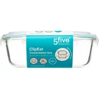 5five Simply Smart Récipient alimentaire en verre avec couvercle, 2,26 l