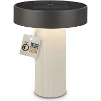 Briloner Lampe de table LED sans fil Ø16x20cm 1W 150lm 3000K blanc chaud solaire blanc antique anthracite - Lampe de table salon couloir balcon
