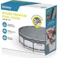 Bestway Bâche d'hivernage Premium Ø 470 cm, grise, ronde