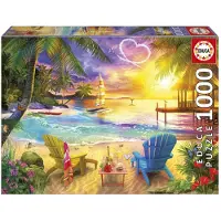 Educa Puzzle - - Love Beach - 1000 pièces - 68 x 48 cm - Pour adultes - Thème nature